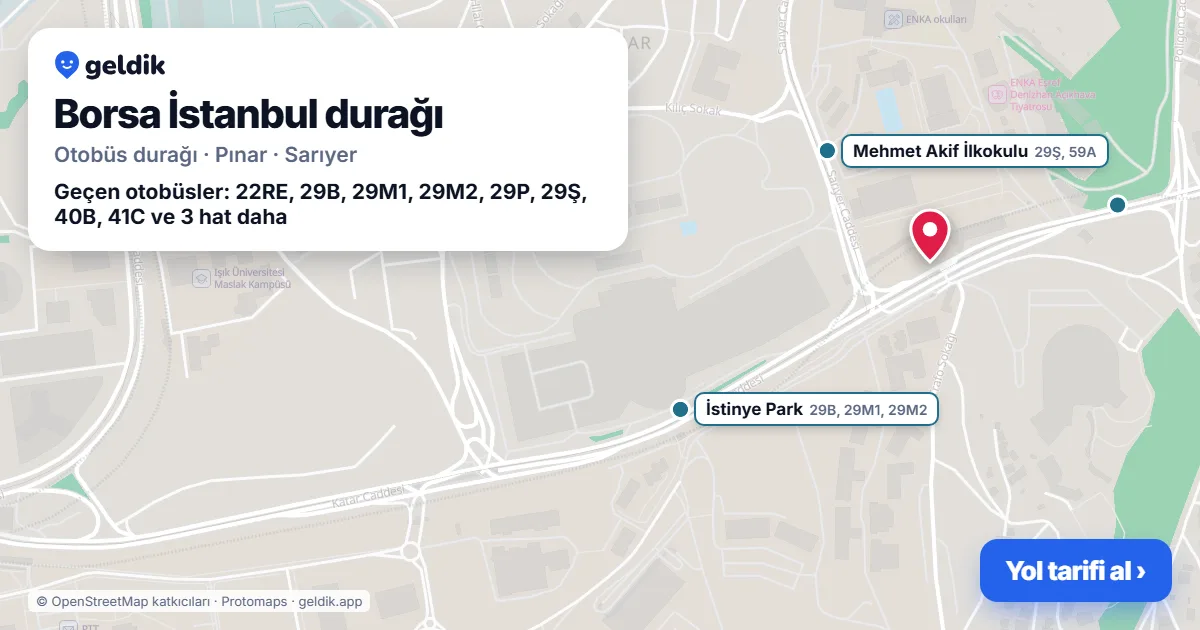 Borsa İstanbul otobüs durağı haritada: konumu ve yakındaki duraklar