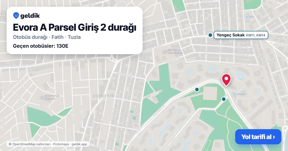 Evora A Parsel Giriş 2 otobüs durağı haritada: konumu ve yakındaki duraklar