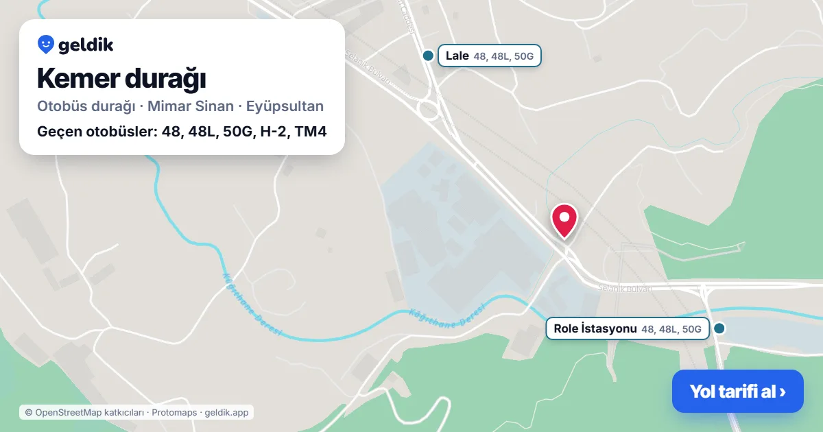 Kemer otobüs durağı haritada: konumu ve yakındaki duraklar