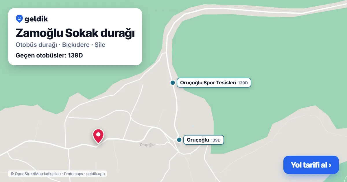 Zamoğlu Sokak otobüs durağı haritada: konumu ve yakındaki duraklar
