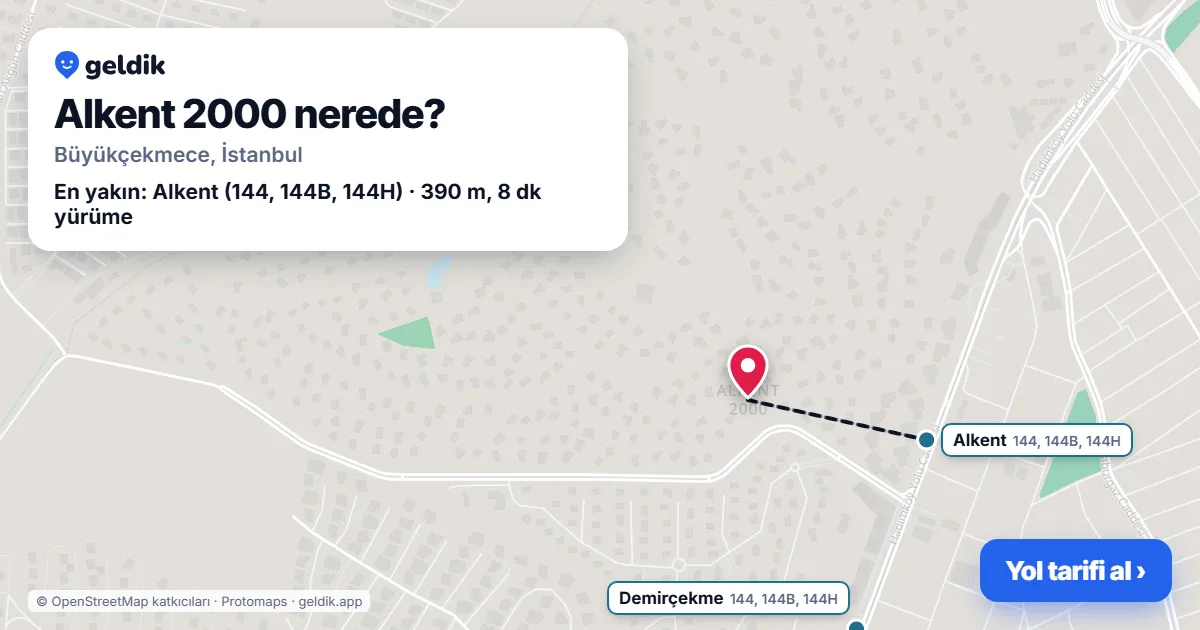 Alkent 2000 nerede: haritada Alkent 2000 (Büyükçekmece) ve en yakın otobüs durakları, yürüme süresiyle