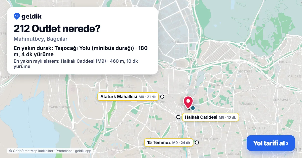 Where is 212 Outlet: map with its location and the nearest stops, with walking times