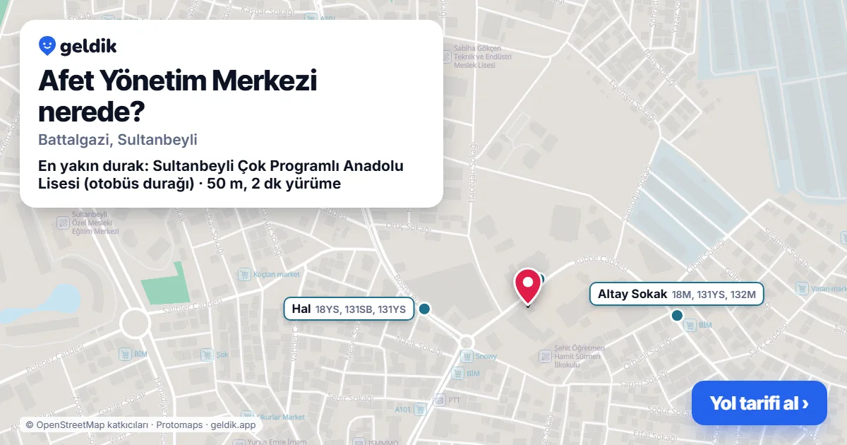 Afet Yönetim Merkezi nerede: haritada konumu ve en yakın duraklar, yürüme süreleriyle