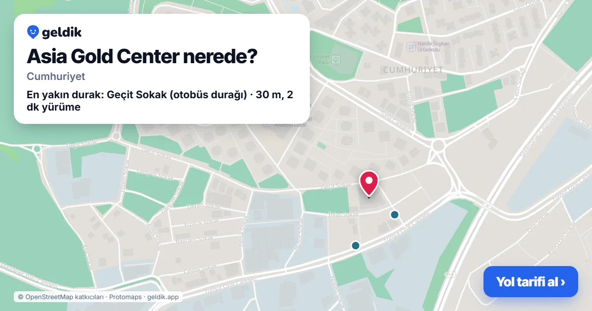 Where is Asia Gold Center: map with its location and the nearest stops, with walking times