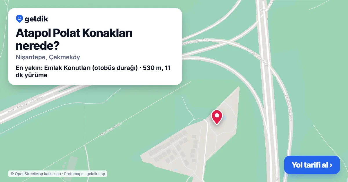 Atapol Polat Konakları nerede: haritada konumu ve en yakın duraklar, yürüme süreleriyle