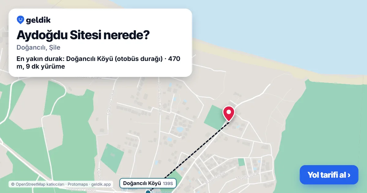 Aydoğdu Sitesi nerede: haritada konumu ve en yakın duraklar, yürüme süreleriyle