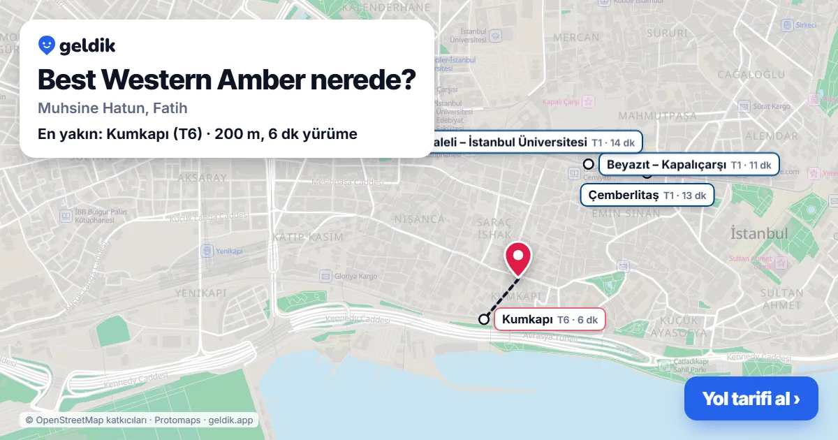 Where is Best Western Amber: map with its location and the nearest stops, with walking times