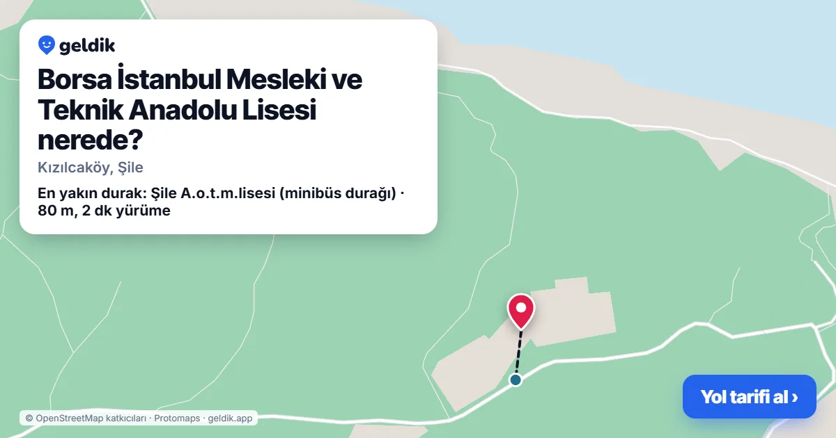 Borsa İstanbul Mesleki ve Teknik Anadolu Lisesi nerede: haritada konumu ve en yakın duraklar, yürüme süreleriyle