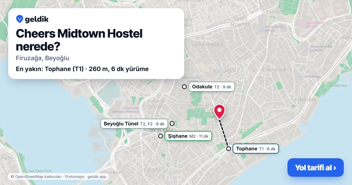 Cheers Midtown Hostel nerede: haritada konumu ve en yakın duraklar, yürüme süreleriyle