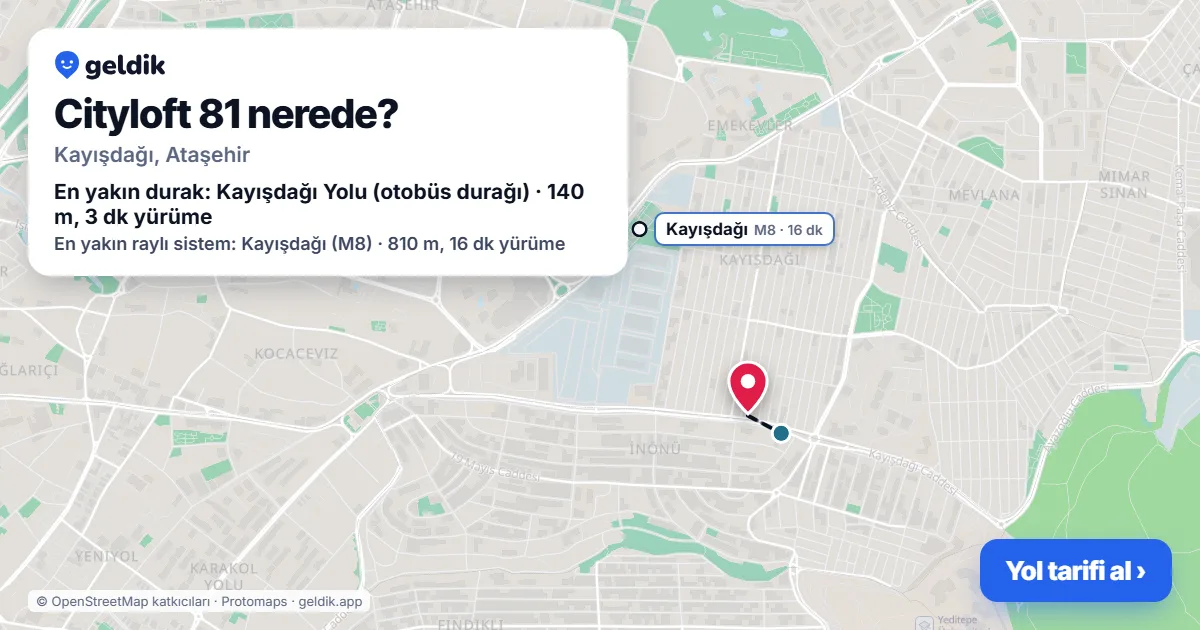 Where is Cityloft 81: map with its location and the nearest stops, with walking times