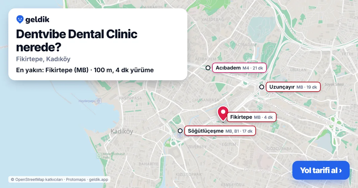 Where is Dentvibe Dental Clinic: map with its location and the nearest stops, with walking times