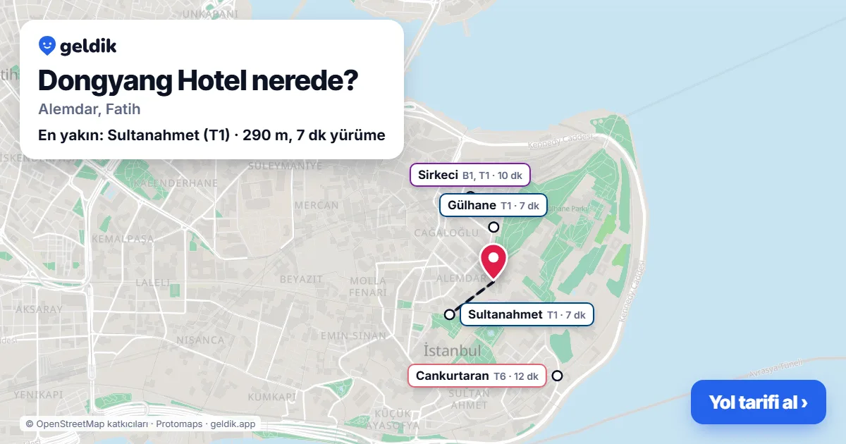 Dongyang Hotel nerede: haritada konumu ve en yakın duraklar, yürüme süreleriyle