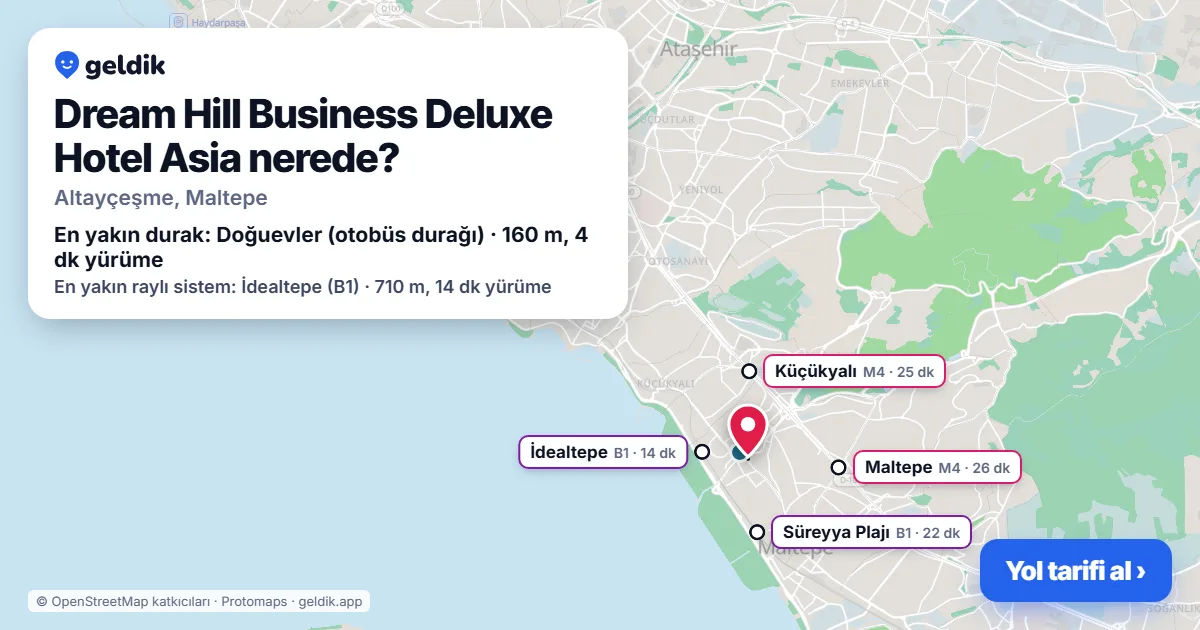Where is Dream Hill Business Deluxe Hotel Asia: map with its location and the nearest stops, with walking times