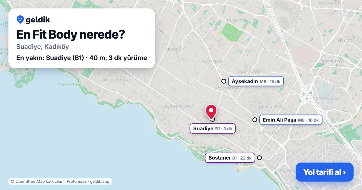 Where is En Fit Body: map with its location and the nearest stops, with walking times