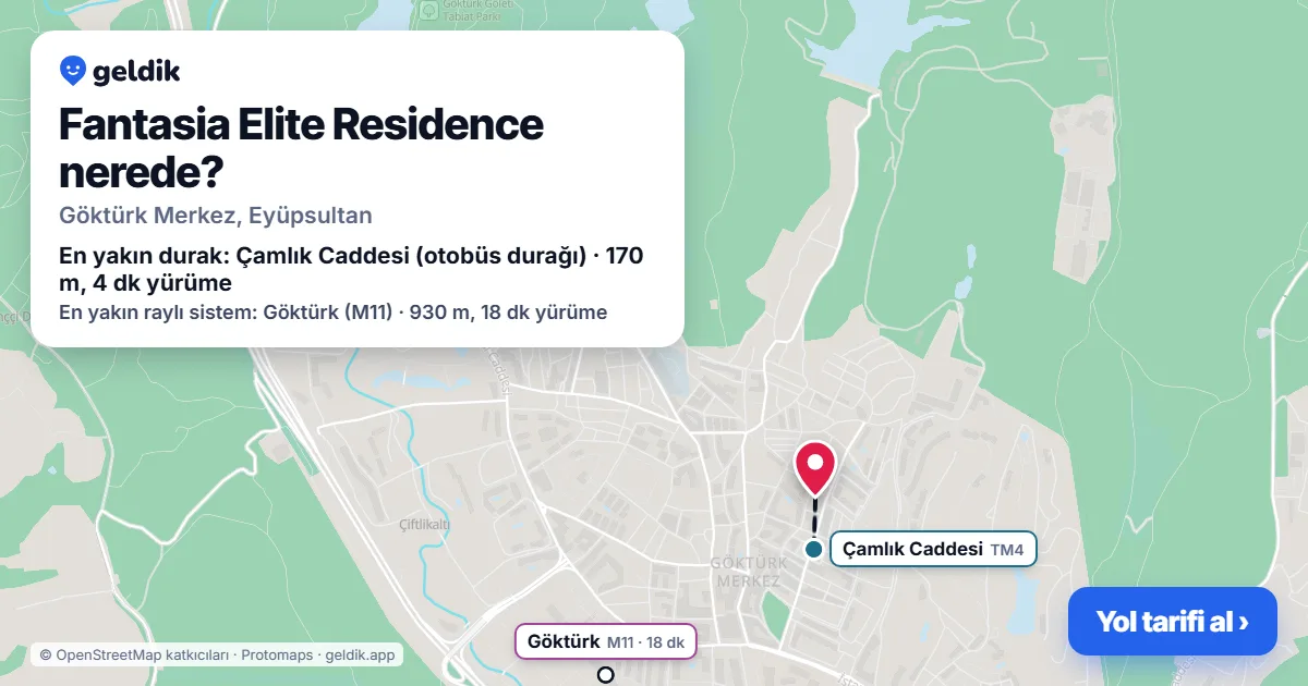 Where is Fantasia Elite Residence: map with its location and the nearest stops, with walking times