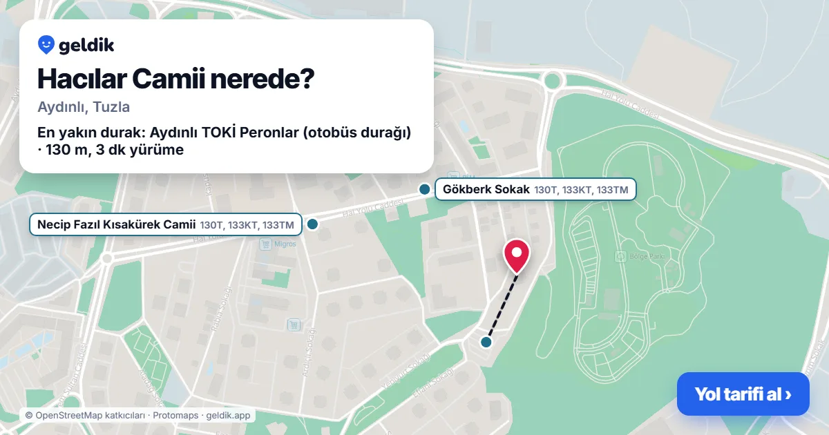 Hacılar Camii nerede: haritada konumu ve en yakın duraklar, yürüme süreleriyle