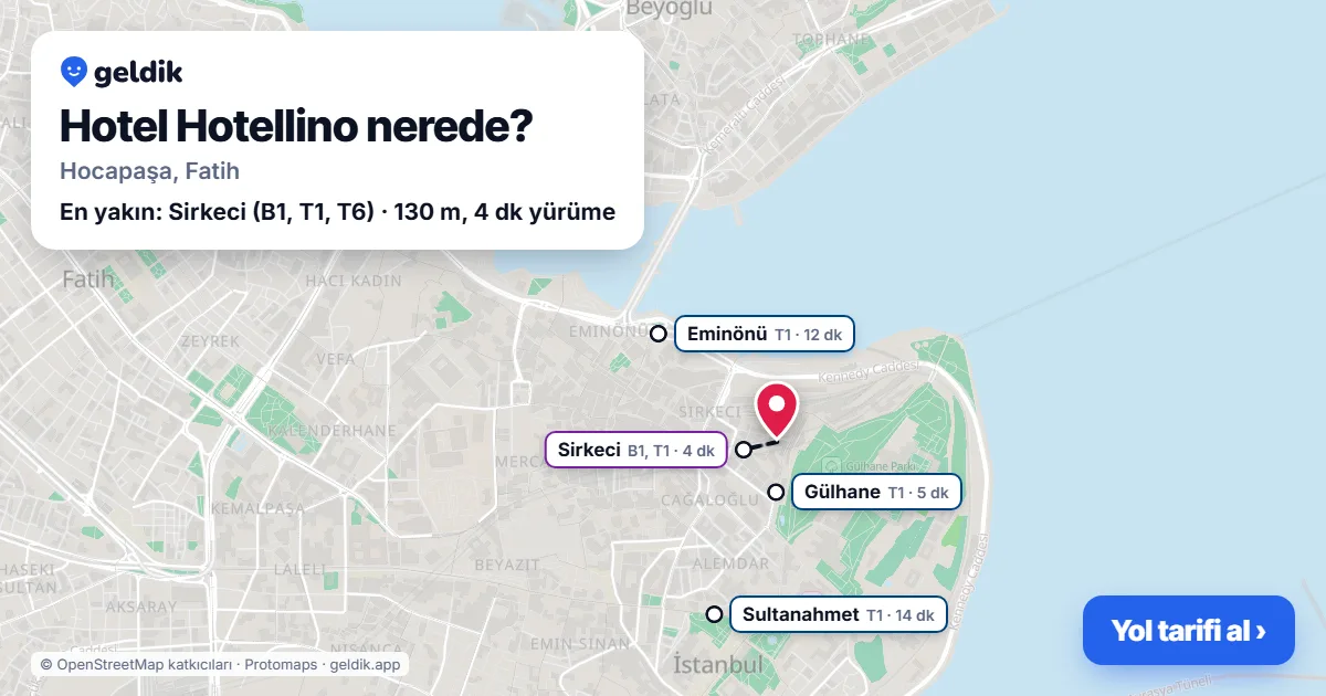 Hotel Hotellino nerede: haritada konumu ve en yakın duraklar, yürüme süreleriyle