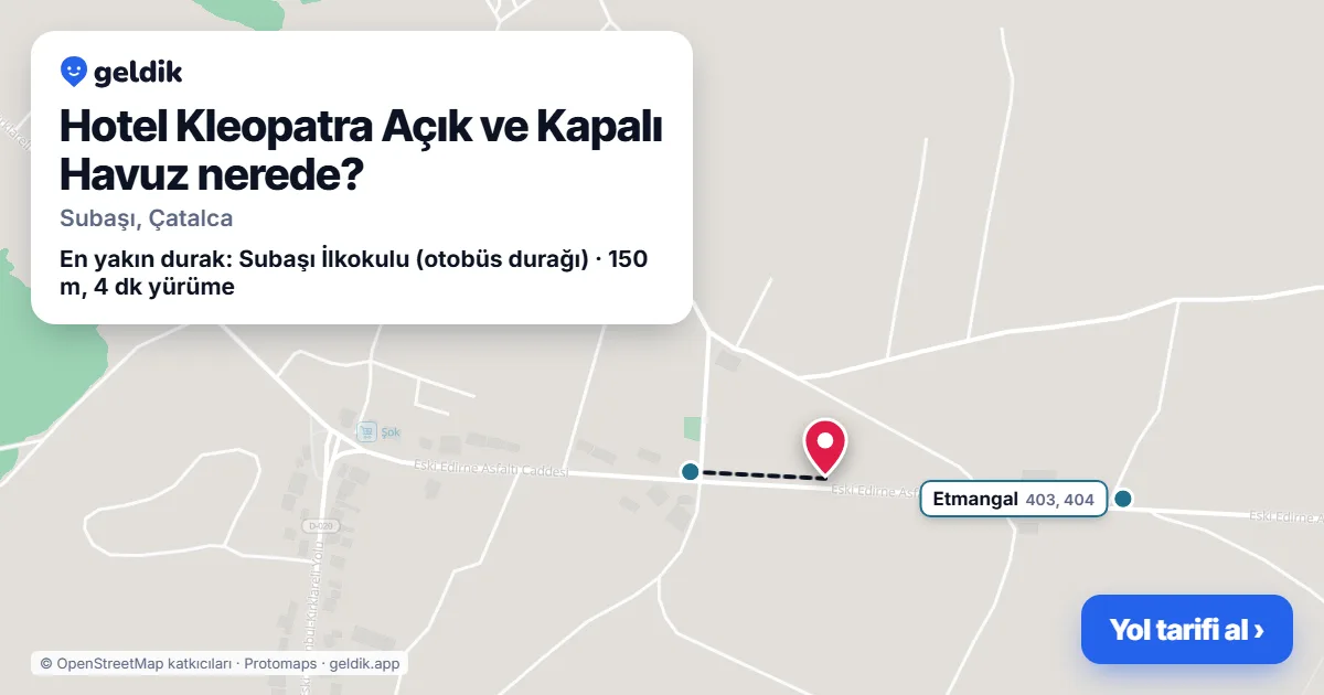 Hotel Kleopatra Açık ve Kapalı Havuz nerede: haritada konumu ve en yakın duraklar, yürüme süreleriyle