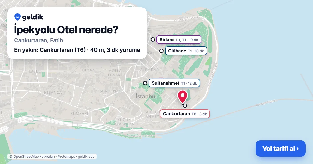 İpekyolu Otel nerede: haritada konumu ve en yakın duraklar, yürüme süreleriyle