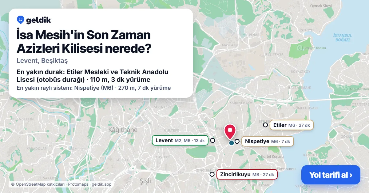 İsa Mesih'in Son Zaman Azizleri Kilisesi nerede: haritada konumu ve en yakın duraklar, yürüme süreleriyle
