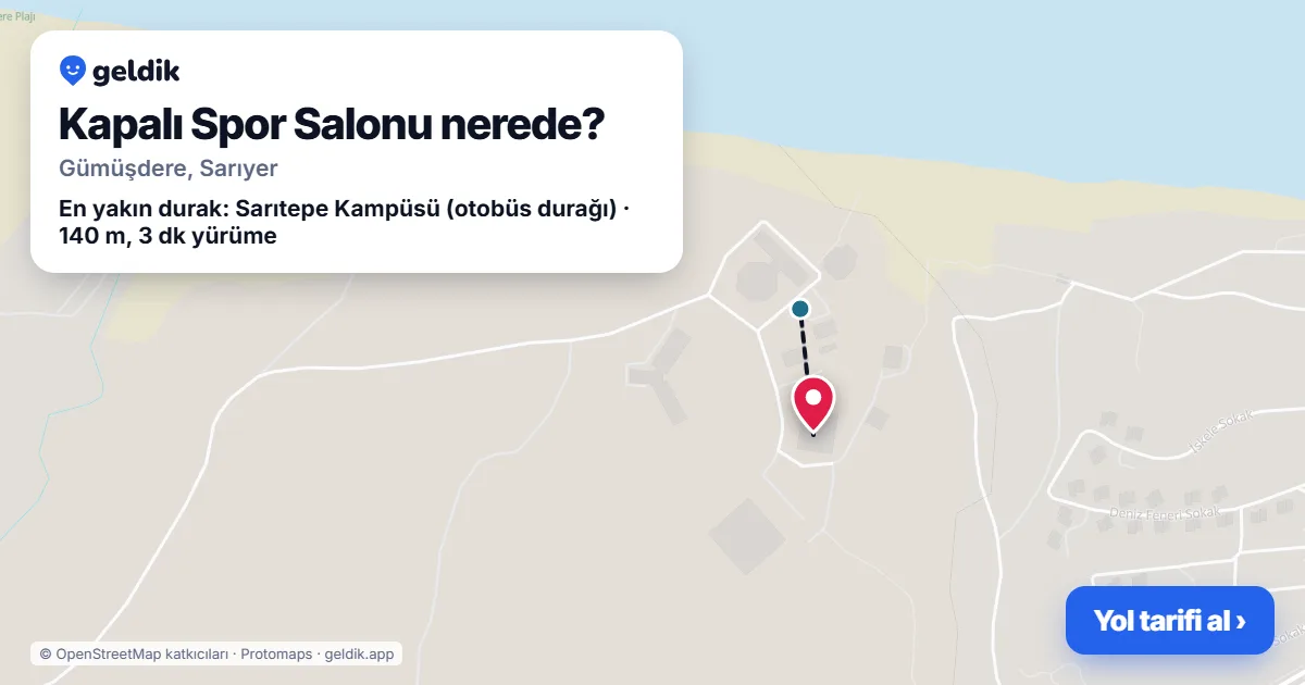 Kapalı Spor Salonu nerede: haritada konumu ve en yakın duraklar, yürüme süreleriyle