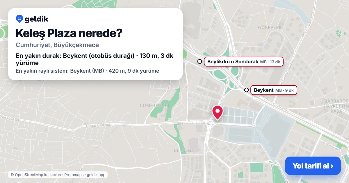 Keleş Plaza nerede: haritada konumu ve en yakın duraklar, yürüme süreleriyle