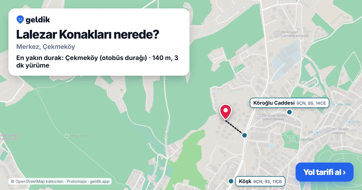 Lalezar Konakları nerede: haritada konumu ve en yakın duraklar, yürüme süreleriyle