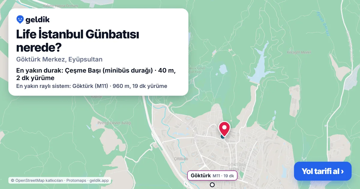 Life İstanbul Günbatısı nerede: haritada konumu ve en yakın duraklar, yürüme süreleriyle