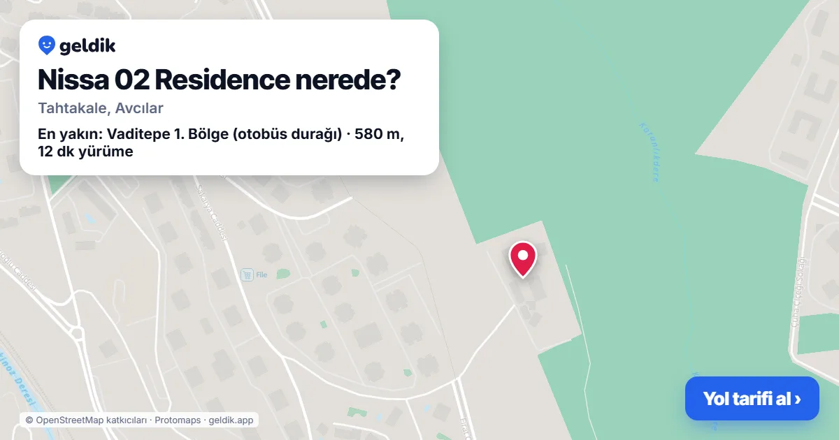 Nissa 02 Residence nerede: haritada konumu ve en yakın duraklar, yürüme süreleriyle