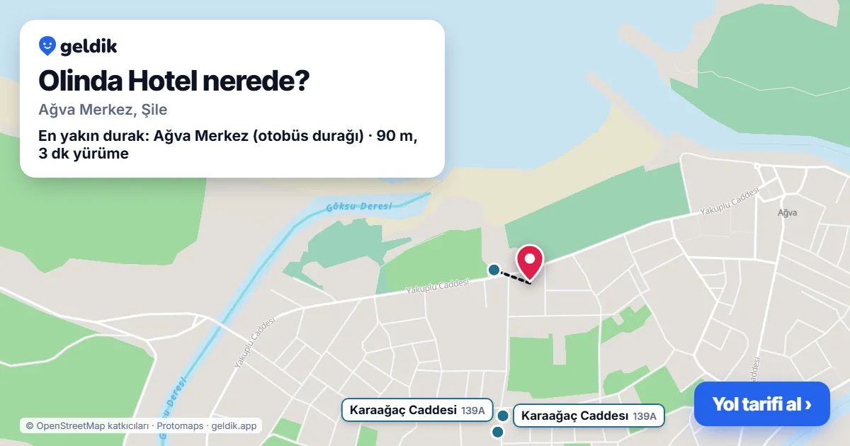 Olinda Hotel nerede: haritada konumu ve en yakın duraklar, yürüme süreleriyle