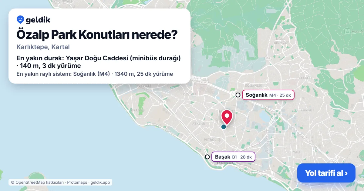 Özalp Park Konutları nerede: haritada konumu ve en yakın duraklar, yürüme süreleriyle