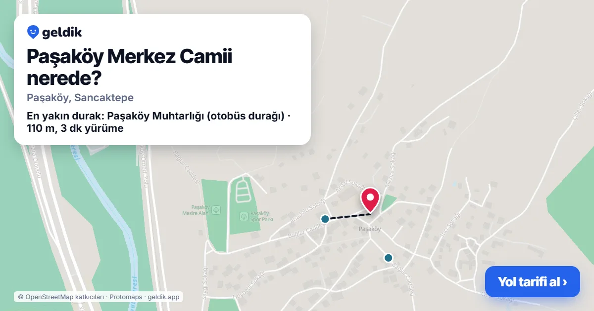 Where is Paşaköy Merkez Camii: map with its location and the nearest stops, with walking times