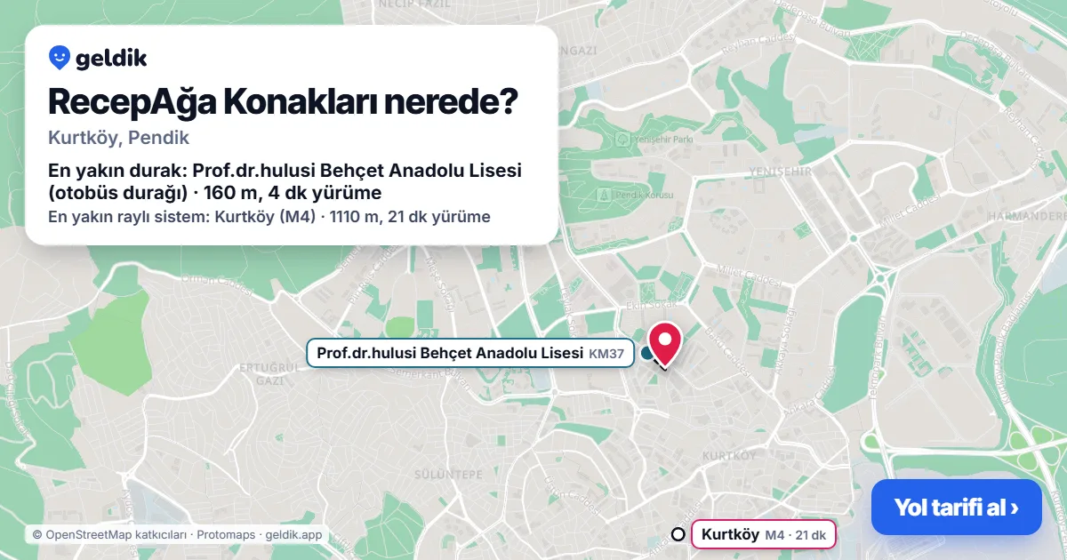 RecepAğa Konakları nerede: haritada konumu ve en yakın duraklar, yürüme süreleriyle