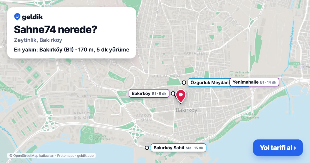 Where is Sahne74: map with its location and the nearest stops, with walking times