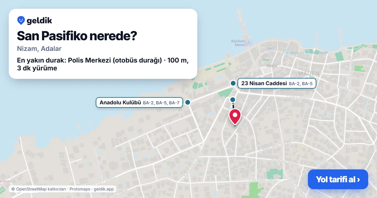 San Pasifiko nerede: haritada konumu ve en yakın duraklar, yürüme süreleriyle