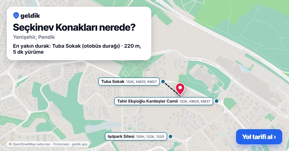 Seçkinev Konakları nerede: haritada konumu ve en yakın duraklar, yürüme süreleriyle