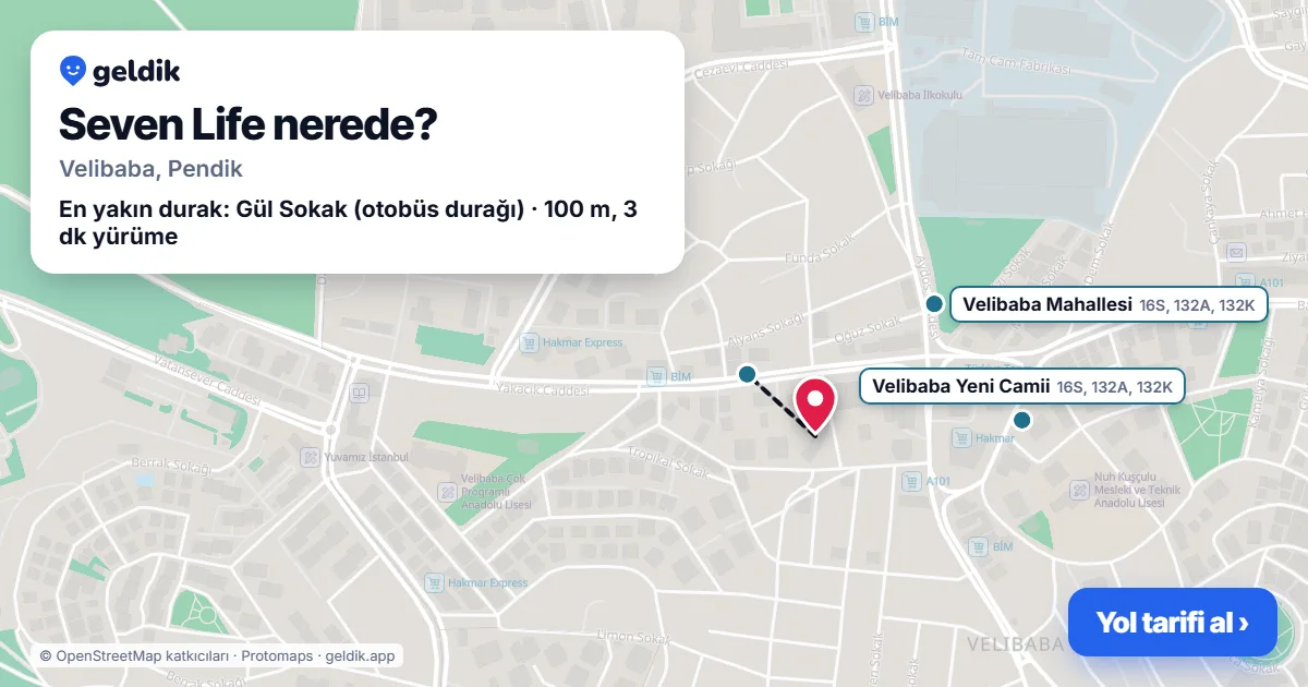 Seven Life nerede: haritada konumu ve en yakın duraklar, yürüme süreleriyle