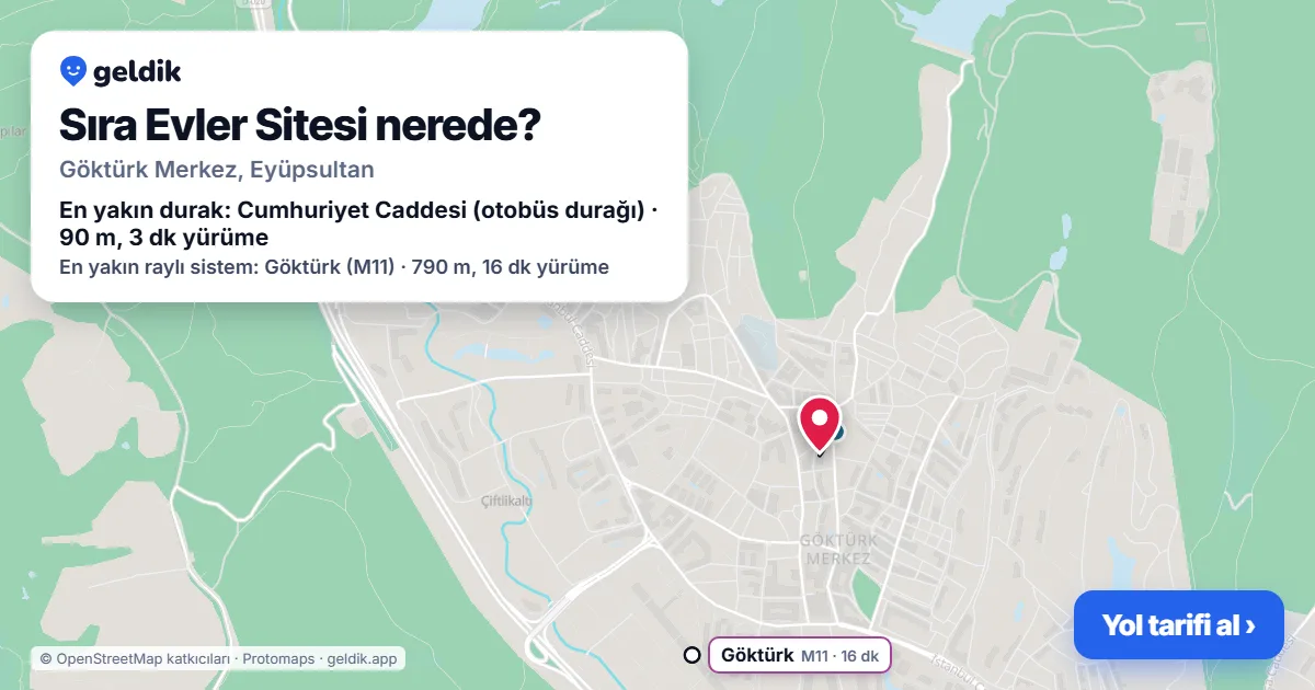 Sıra Evler Sitesi nerede: haritada konumu ve en yakın duraklar, yürüme süreleriyle