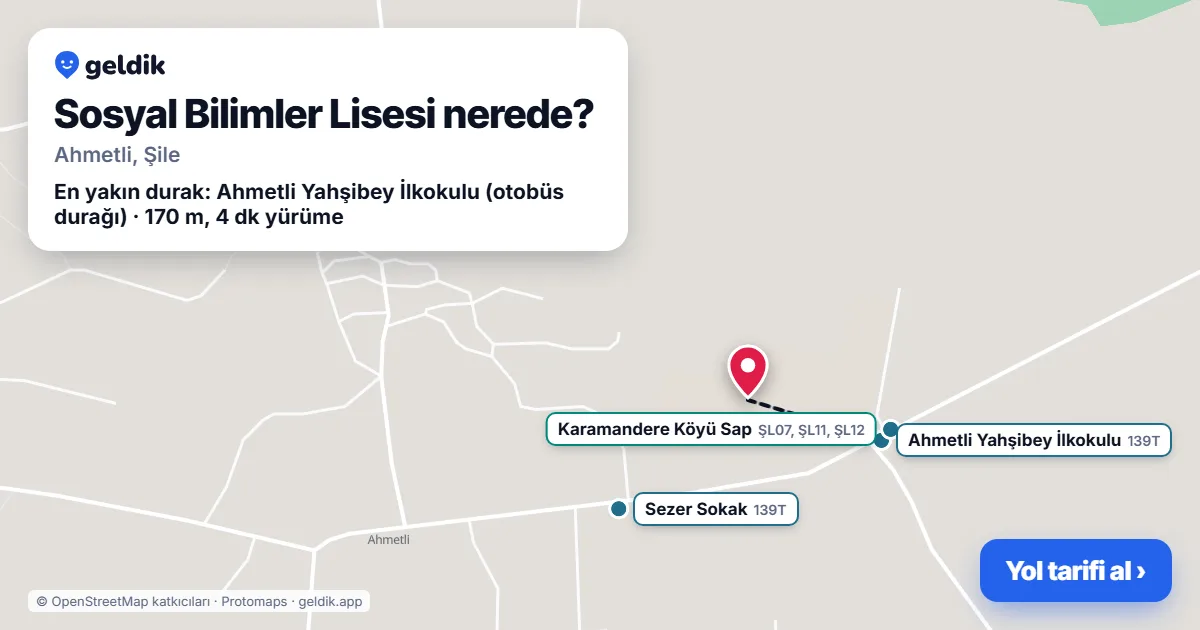 Sosyal Bilimler Lisesi nerede: haritada konumu ve en yakın duraklar, yürüme süreleriyle