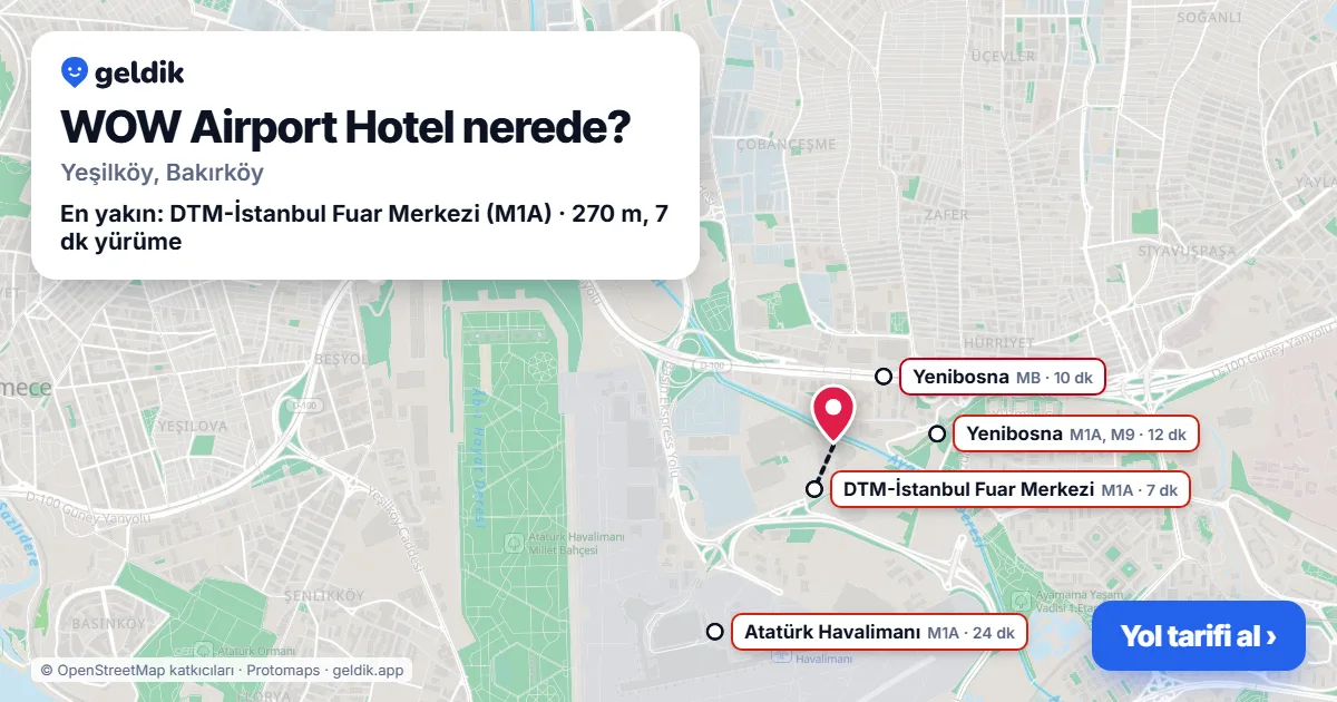 Where is WOW Airport Hotel: map with its location and the nearest stops, with walking times