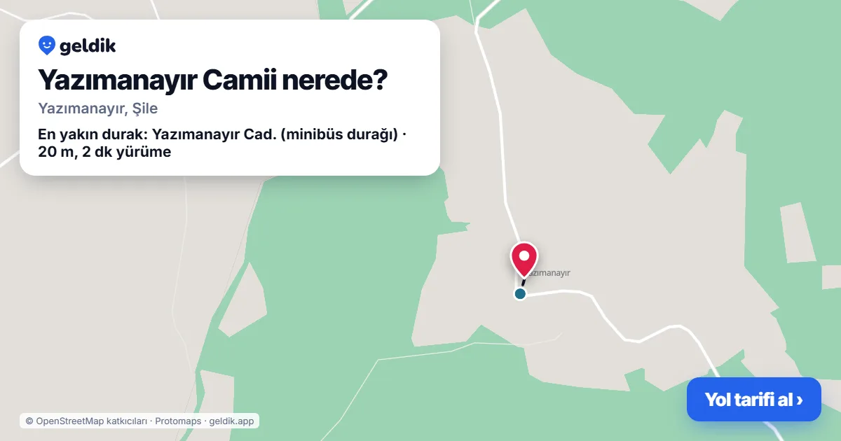 Yazımanayır Camii nerede: haritada konumu ve en yakın duraklar, yürüme süreleriyle