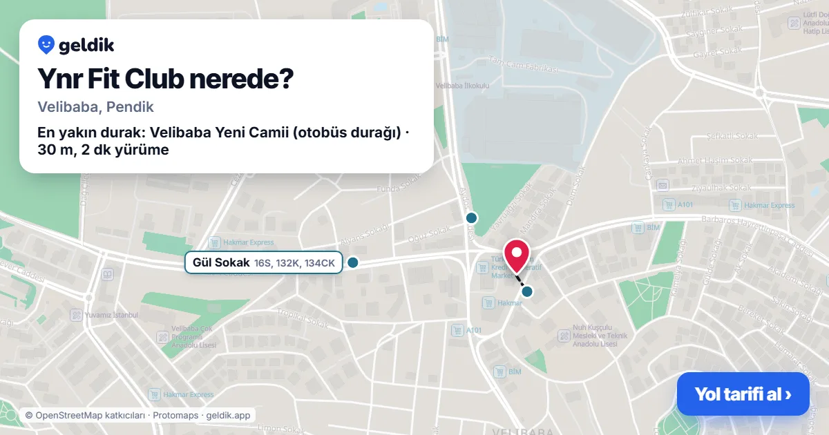 Where is Ynr Fit Club: map with its location and the nearest stops, with walking times
