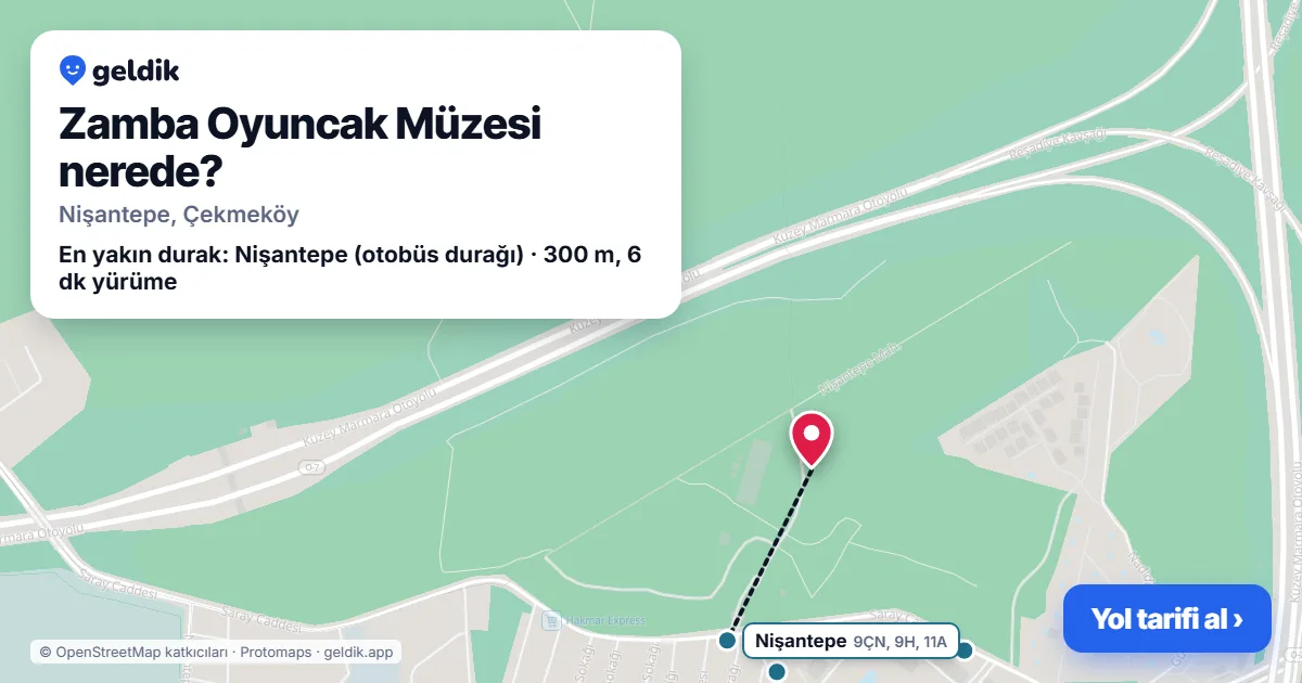 Zamba Oyuncak Müzesi nerede: haritada konumu ve en yakın duraklar, yürüme süreleriyle