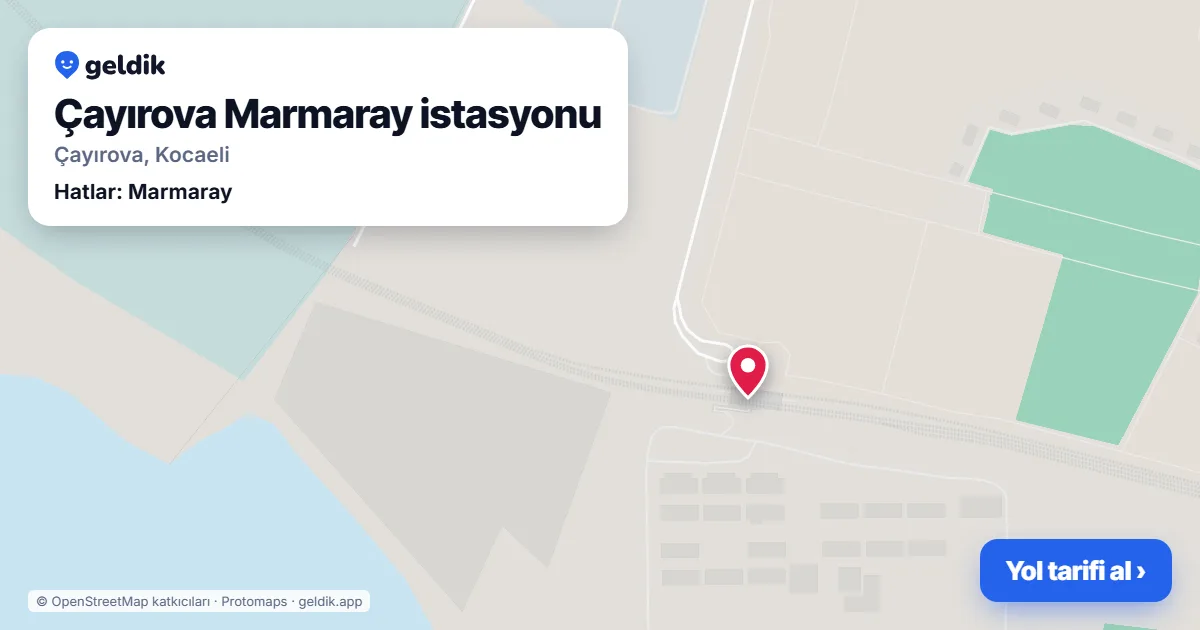 Çayırova Marmaray istasyonu haritada: konumu, yakındaki istasyonlar ve otobüs durakları