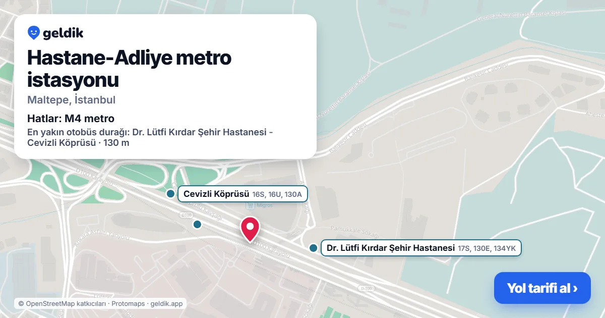 Hastane-Adliye metro istasyonu haritada: konumu, yakındaki istasyonlar ve otobüs durakları